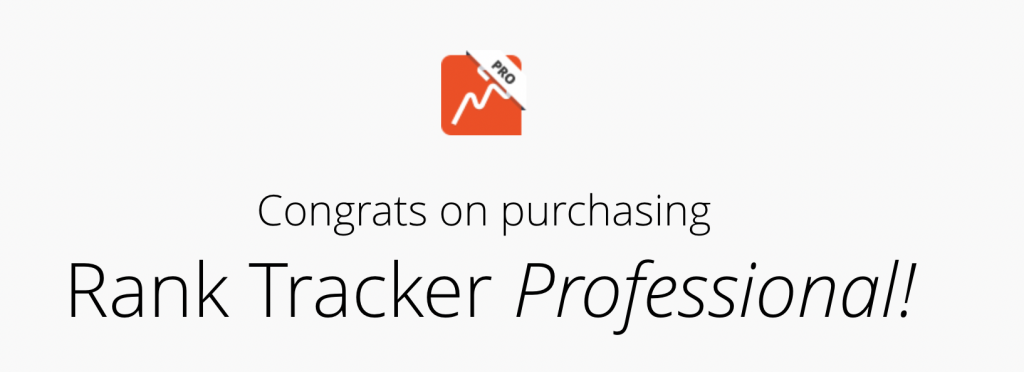 Rank Tracker Professionalの購入が完了