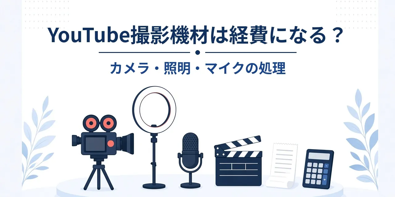 YouTube撮影機材は経費にできる？カメラ・照明・マイクの処理